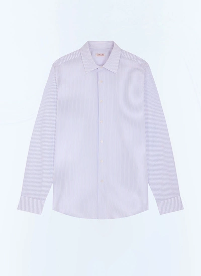 Chemise bleu homme popeline de coton certifié Fursac - H3AXAN-JH19-D039