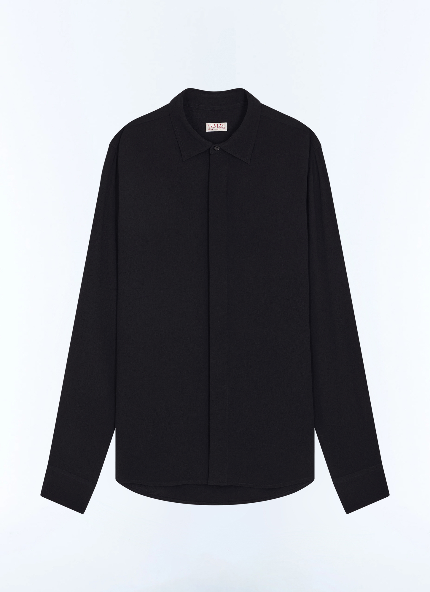Chemise noir homme tissu principal: 100% viscose Fursac - H3LOIR-LH06-B020