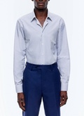 Chemise col droit en coton certifié - H3AXAN-EH26-D016