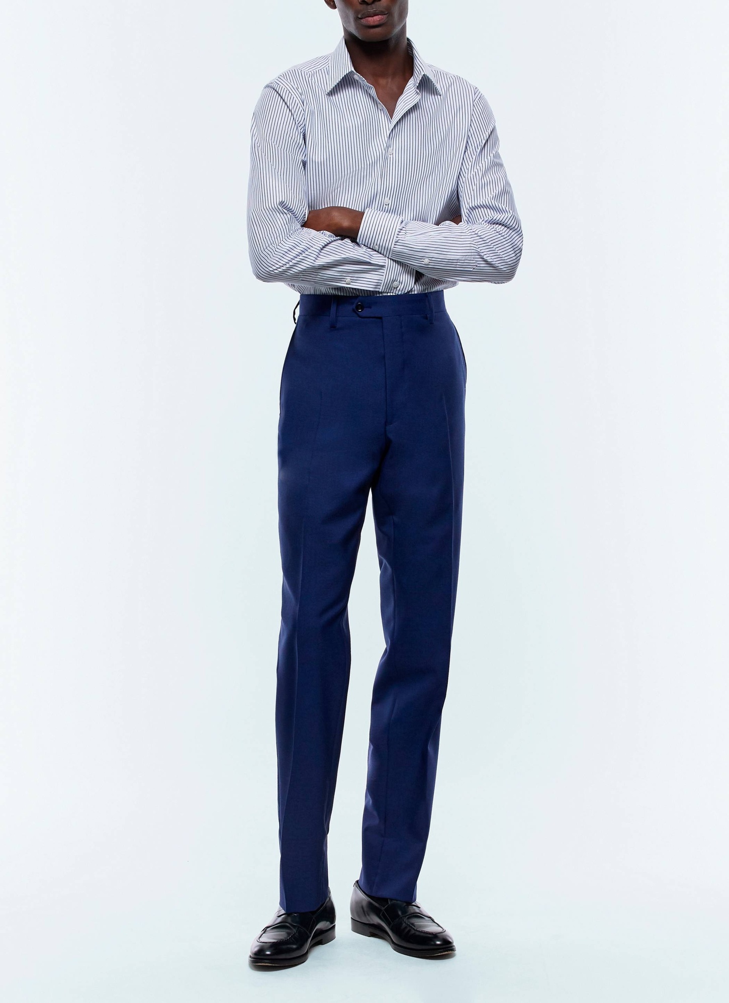 Chemise rayures blanches et bleues homme Fursac - H3AXAN-EH26-D016