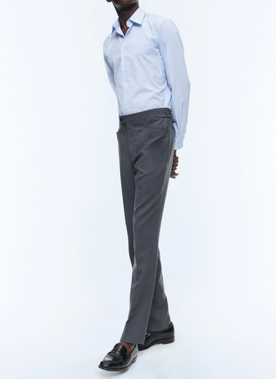 Chemise rayures bleu ciel homme Fursac - H3AXAN-DH39-D039