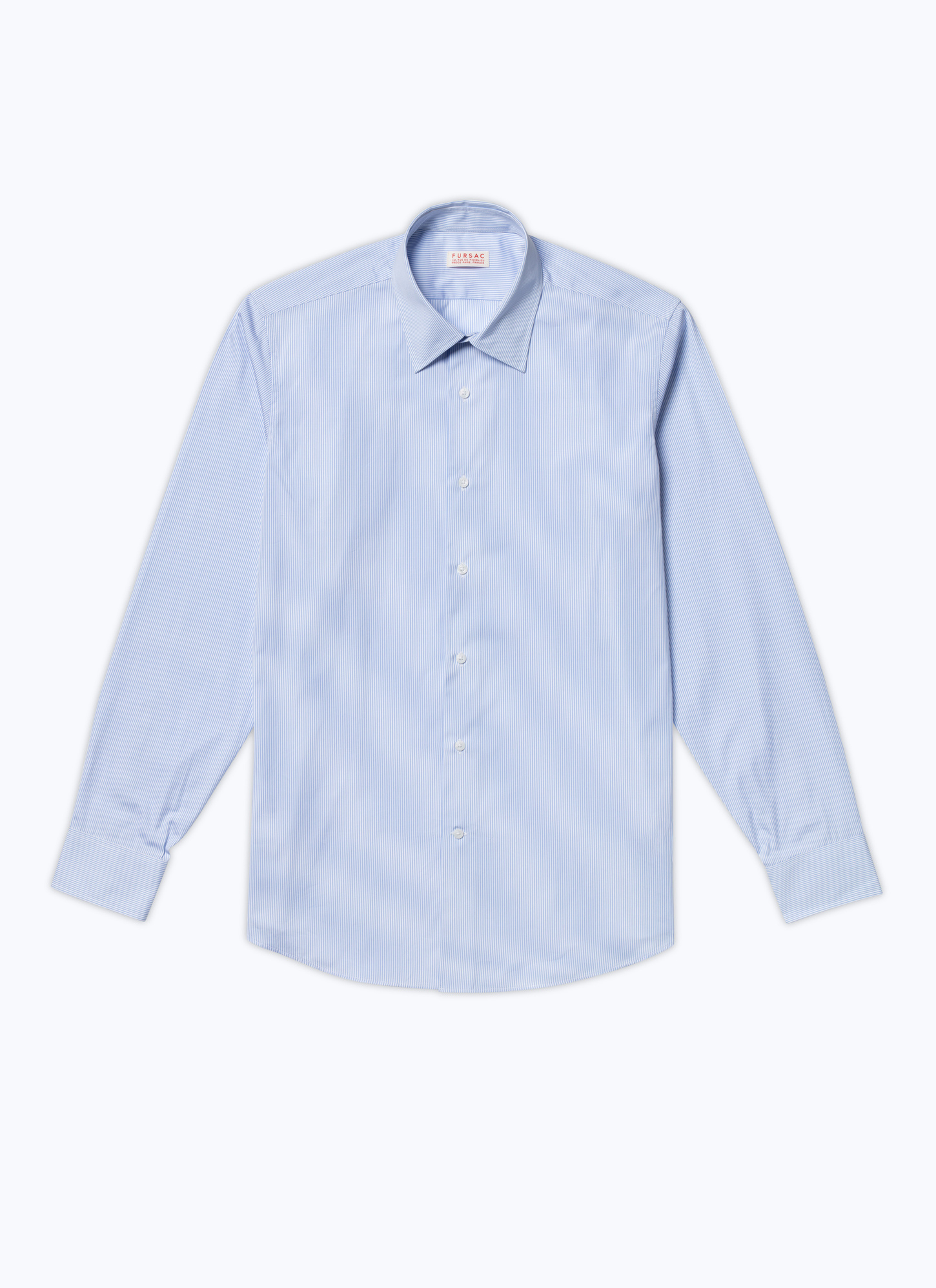 Chemise bleu homme popeline de coton Fursac - H3AXAN-DH39-D039