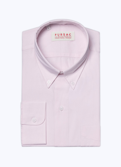 Chemise rose homme popeline de coton bio Fursac - H3ABIA-AH38-70