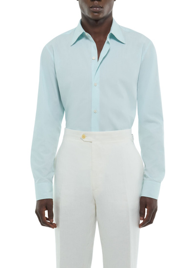 Chemise homme vert d'eau popeline de coton Fursac - H3ADAV-FH04-H004