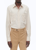 Surchemise beige en flanelle de coton - H3TIBO-AH87-03