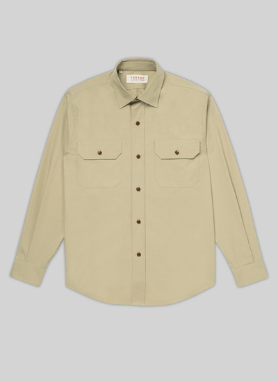 Chemise beige homme toile de coton Fursac - H3VILI-VH08-08