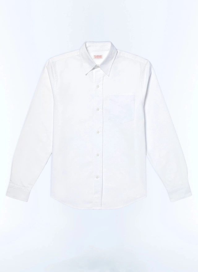 Chemise blanc homme oxford de coton biologique Fursac - H3VIBA-DH01-A001