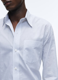 Chemise blanche en popeline de coton à carreaux - 22HH3VIBA-AH48/02