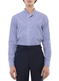 Chemise col grand-père en coton rayé - H3TIKA-FH29-D013