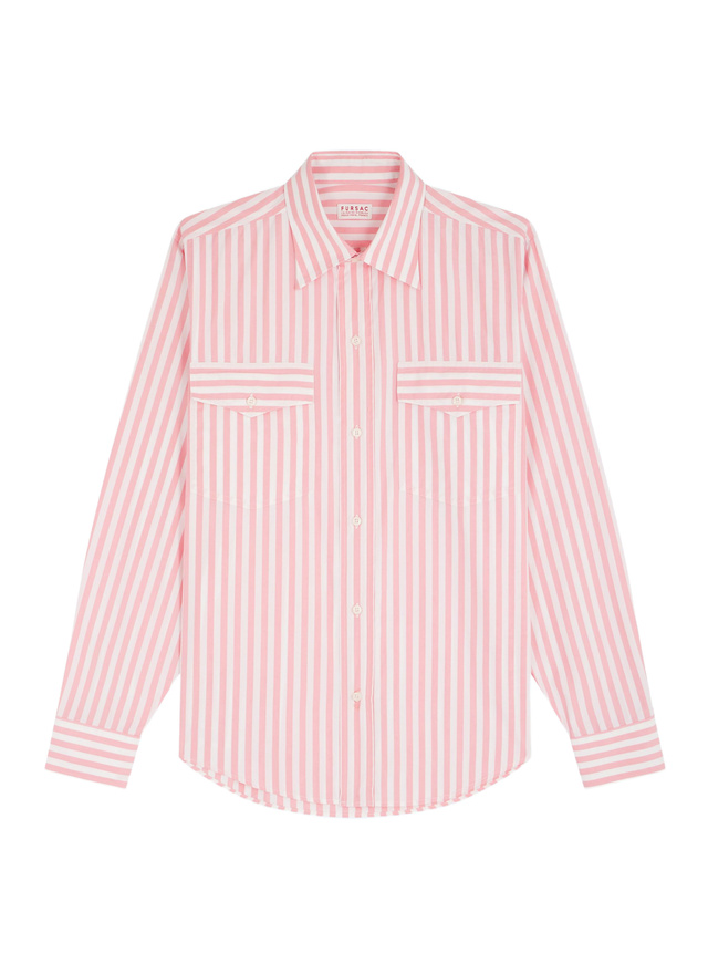 Chemise rose homme popeline de coton certifié Fursac - H3FCIL-FH17-F006