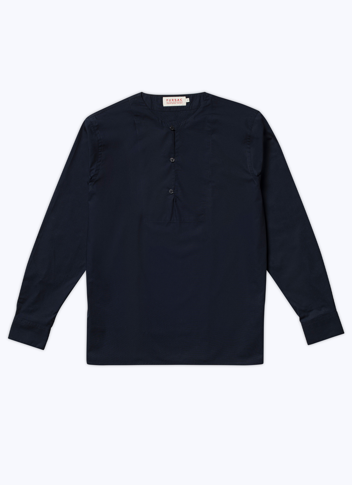 Chemise bleu homme popeline de coton Fursac - H3BIEN-AH07-30