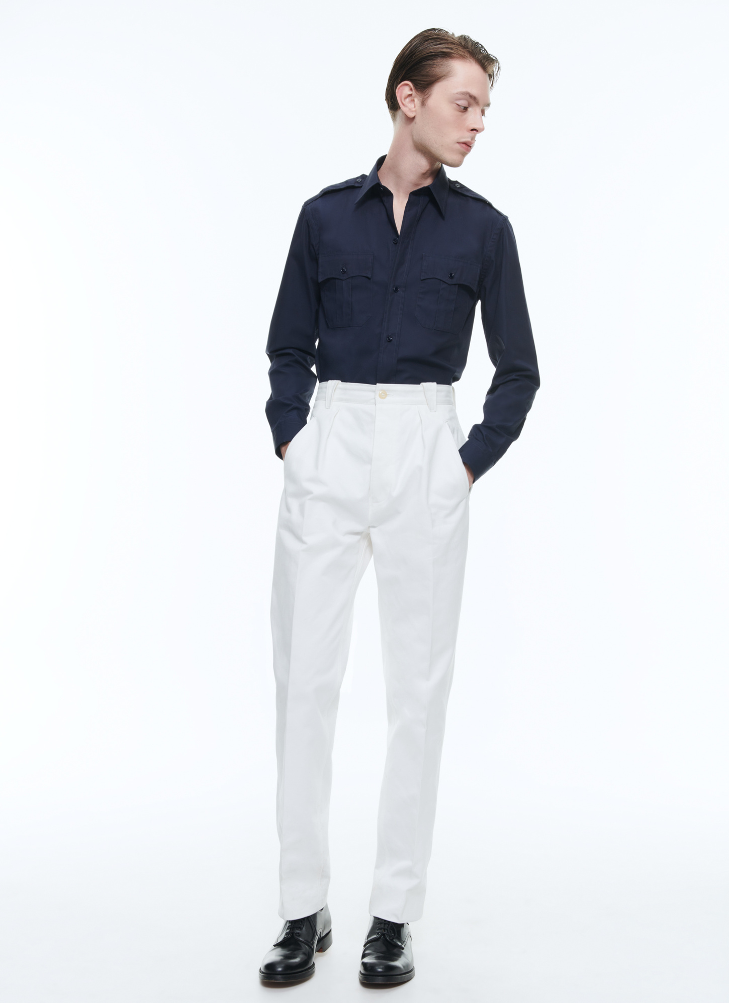 Chemise bleu marine homme Fursac - H3DICE-DH18-D030