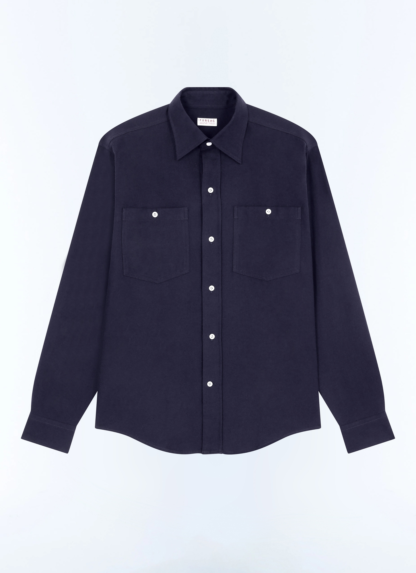 Chemise bleu homme flanelle de coton Fursac - H3GCIL-GH07-D030