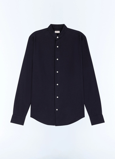 Chemise bleu homme flanelle de coton Fursac - H3TIKA-GH07-D030