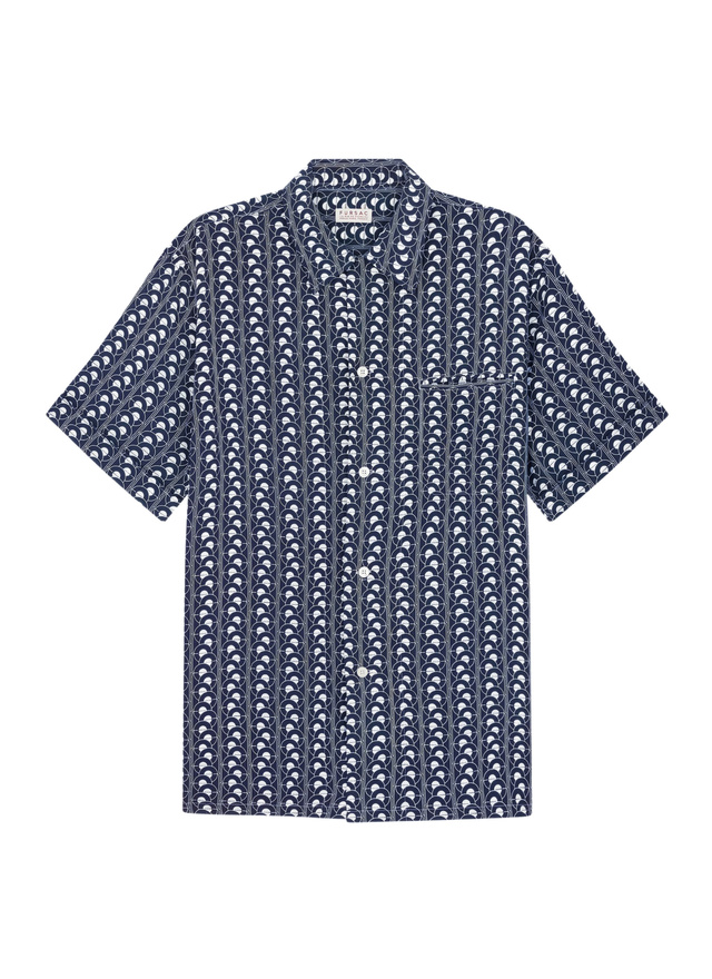 Chemise bleu homme viscose certifiée Fursac - H3DUNY-FH25-D030