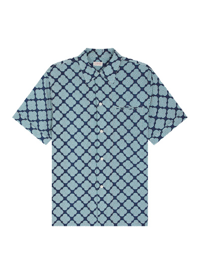 Chemise homme bleu marine viscose certifiée Fursac - H3DUNY-FH26-D030