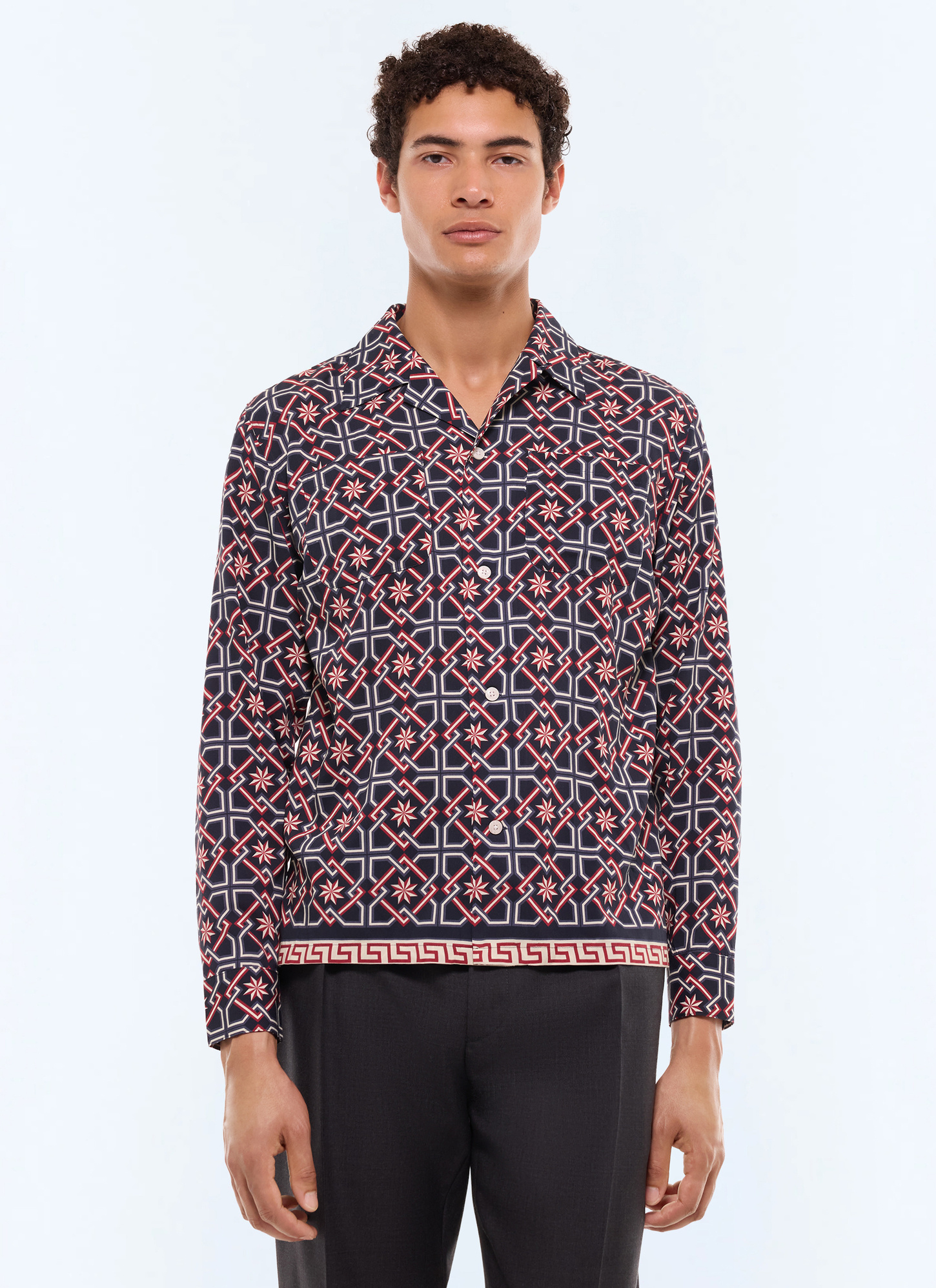 Chemise homme bleu marine viscose ecovero Fursac - H3FURE-GH22-D030