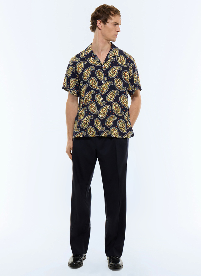 Chemise bleu marine homme Fursac - H3JUNY-JH08-L003