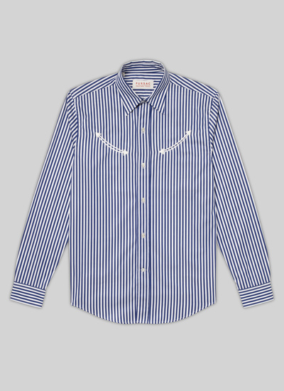 Chemise bleu homme popeline de coton bio Fursac - H3VAMP-VH18-32