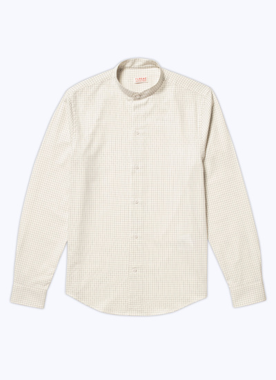 Chemise blanc homme coton gratté et laine mérinos Fursac - H3TIKA-CH08-A002