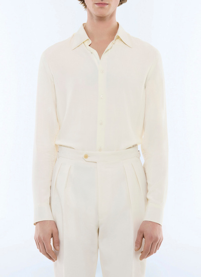Chemise homme ecru viscose ecovero Fursac - H3ADOV-EH36-A002