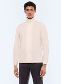 Chemise en popeline à col cheminée - H3GABI-FH32-A004