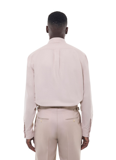 Chemise homme Fursac - Chemise en flanelle de coton ecru H3GCIL-GH07-A003