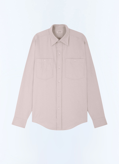 Chemise blanc homme flanelle de coton Fursac - H3GCIL-GH07-A003