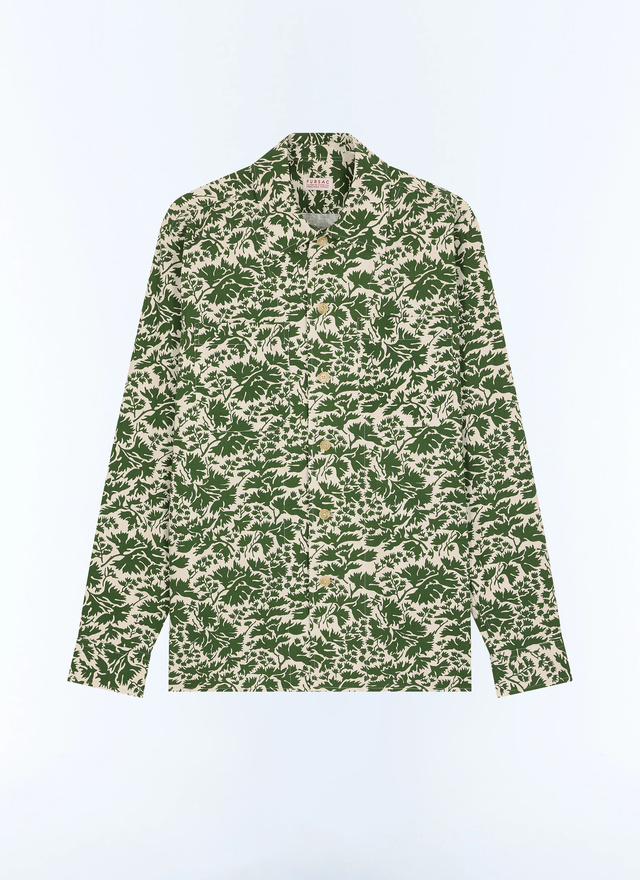 Chemise vert homme twill de coton Fursac - H3GILI-GH18-H015