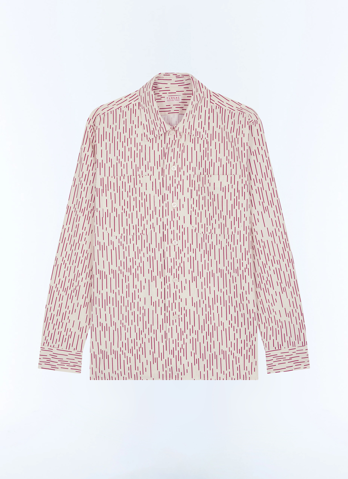 Chemise rouge homme twill de coton Fursac - H3GILI-GH11-A002