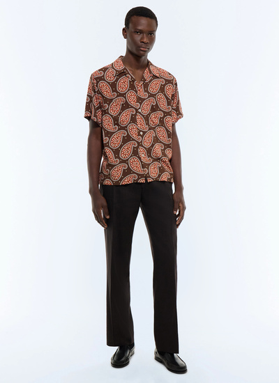 Chemise motif paisley cyprès foncé homme Fursac - H3JUNY-JH08-L004