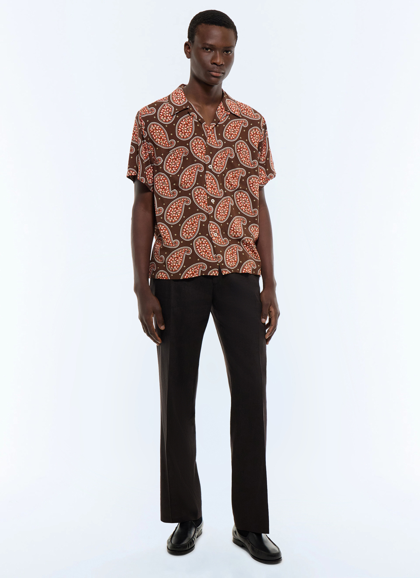 Chemise motif paisley cyprès foncé homme Fursac - H3JUNY-JH08-L004