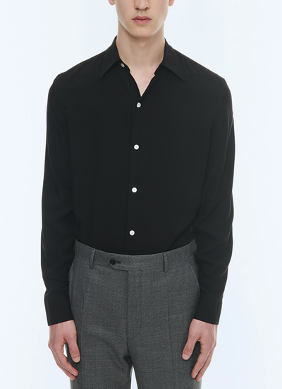 Chemise homme noir viscose Fursac - H3ADOV-AH04-20