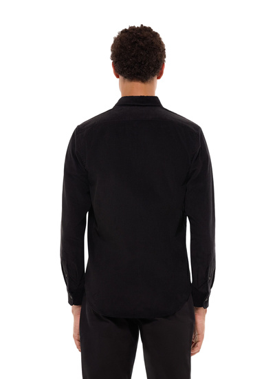 Chemise noir homme velours côtelé Fursac - H3GILI-GH28-B020