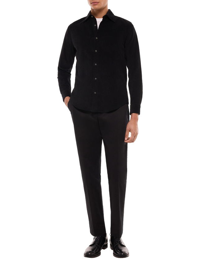 Chemise noir homme velours côtelé Fursac - H3GILI-GH28-B020