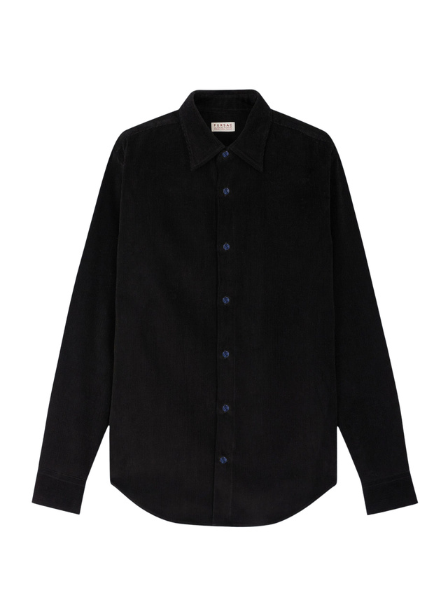Chemise noir homme velours côtelé Fursac - H3GILI-GH28-B020