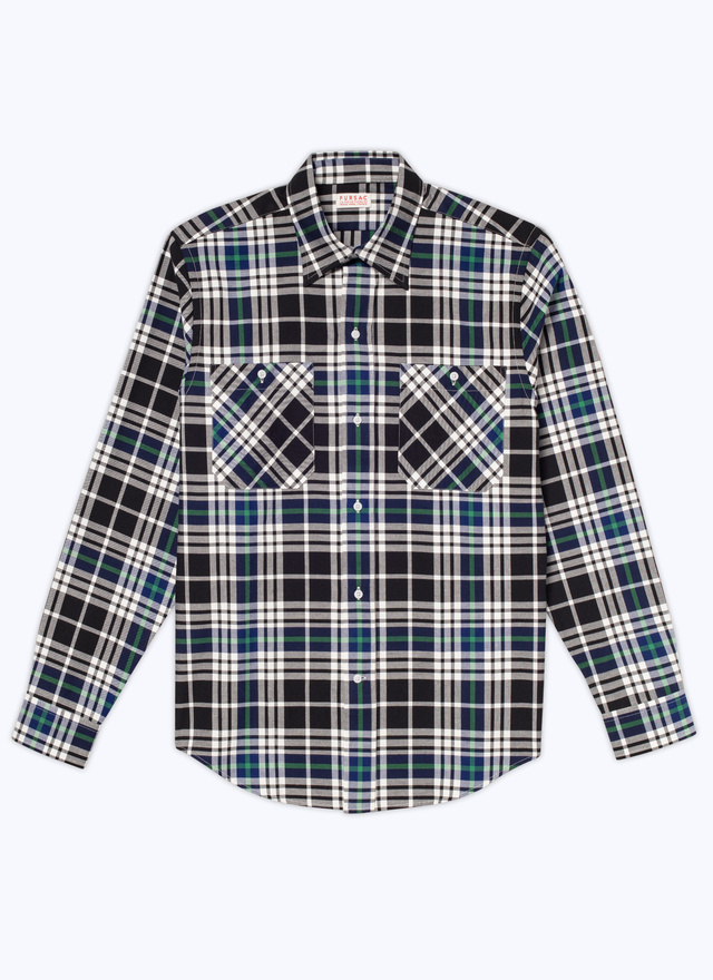 Chemise noir homme coton gratté Fursac - H3CILI-CH41-B020