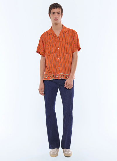 Chemise orange homme Fursac - H3JUNY-JH47-E014
