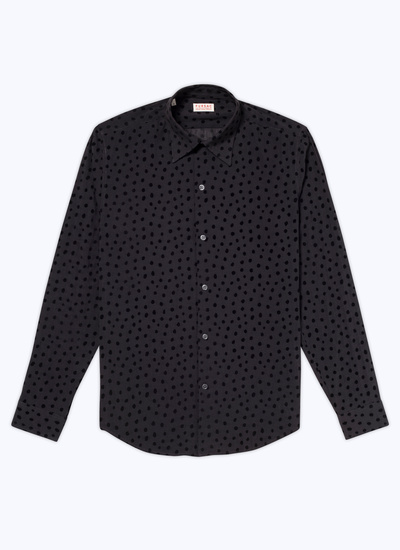 Chemise noir homme toile de polyester Fursac - H3ADAV-CH20-B020