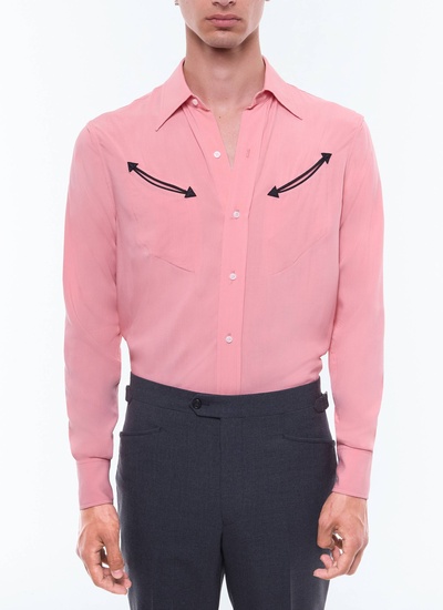 Chemise homme rose viscose ecovero Fursac - H3EAMP-EH36-F007
