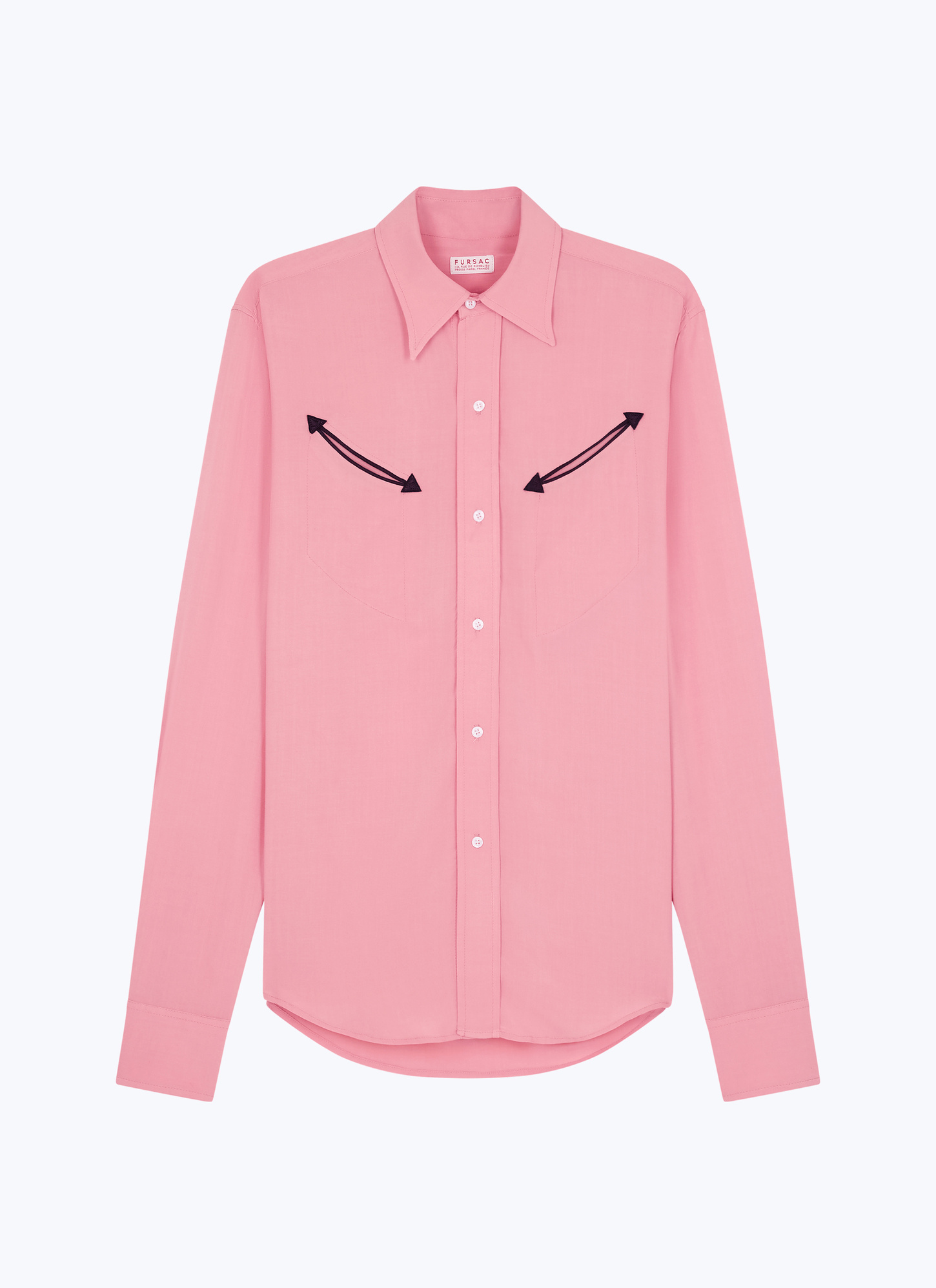 Chemise rose homme viscose ecovero Fursac - H3EAMP-EH36-F007