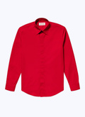 Chemise rouge en popeline de coton - 22HH3AMOD-AH80/79