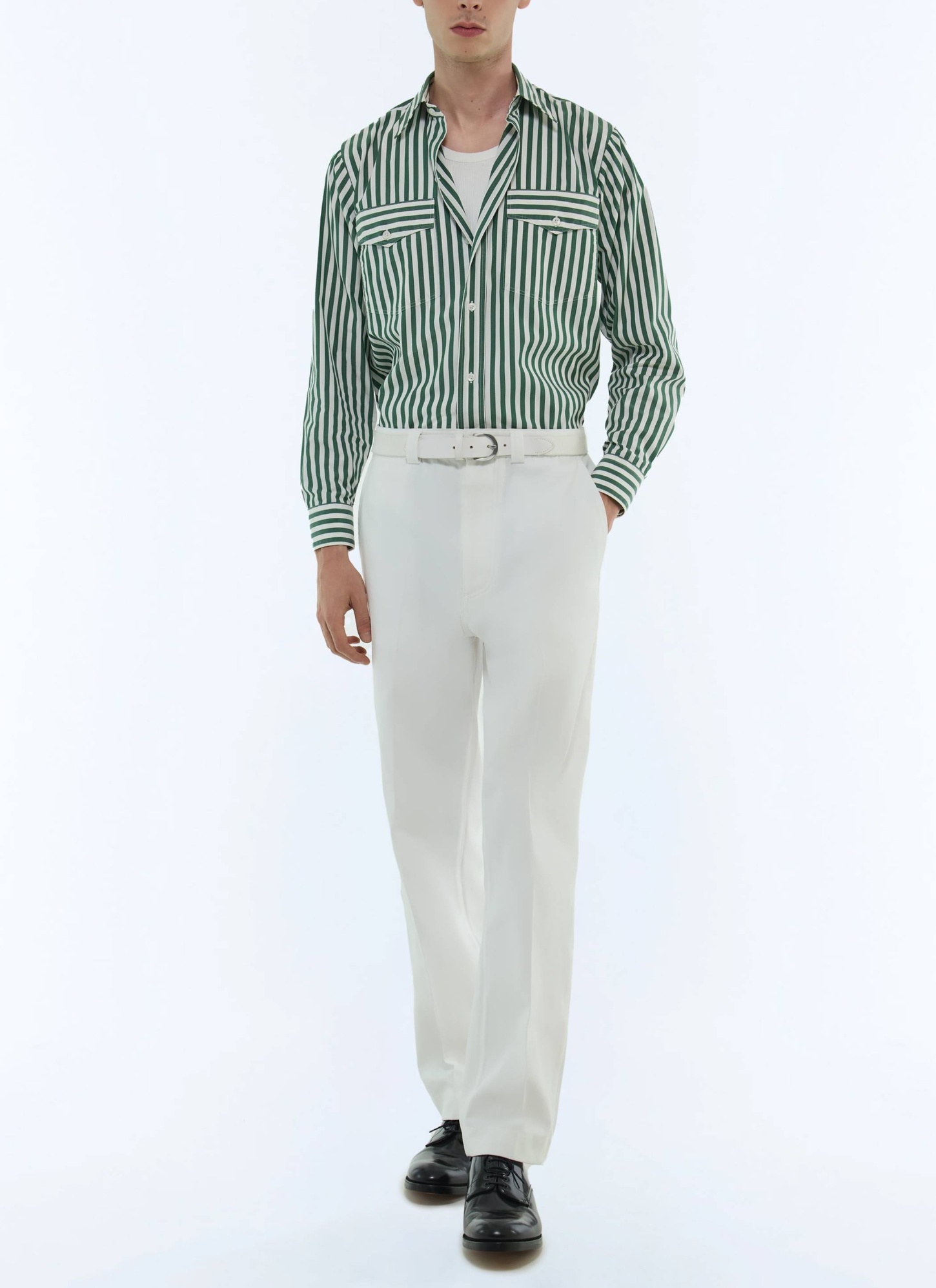 Chemise vert bouteille homme Fursac - H3FCIL-FH17-H010