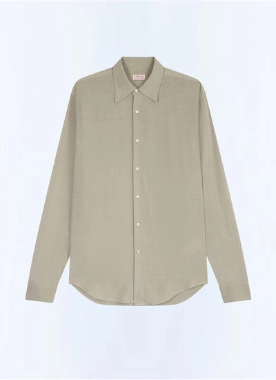 Chemise vert homme viscose certifiée ecovero Fursac - H3ADOV-EH36-H005