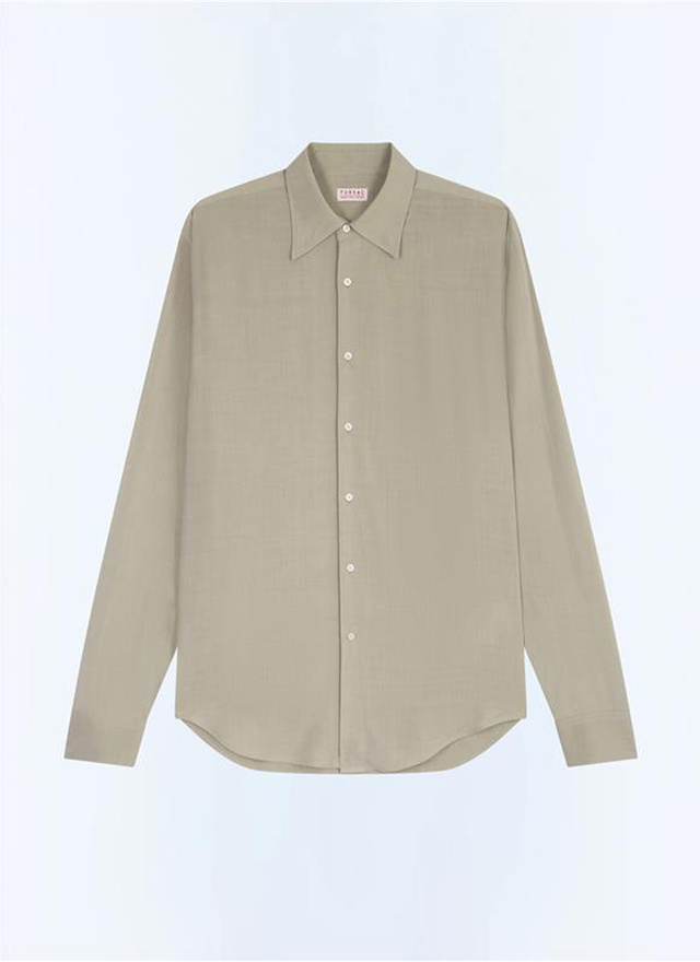 Chemise vert homme viscose certifiée ecovero Fursac - H3ADOV-EH36-H005