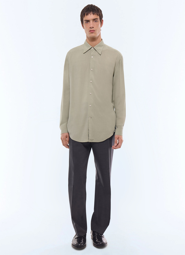 Chemise vert sauge homme Fursac - H3ADOV-EH36-H005