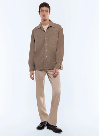 Chemise vert sauge homme Fursac - H3GILI-GH02-H015
