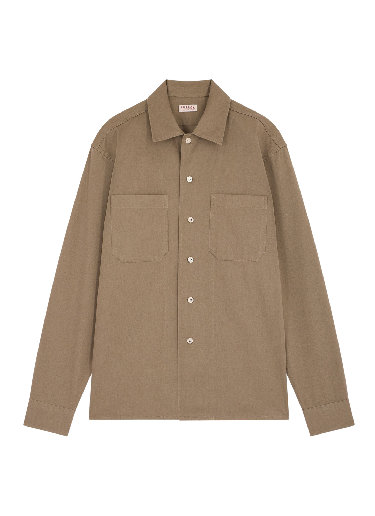 Chemise vert homme twill de coton Fursac - H3GILI-GH02-H015