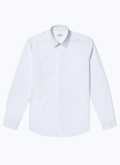 Chemise blanc homme popeline de coton Fursac - H3DRON-E020-01