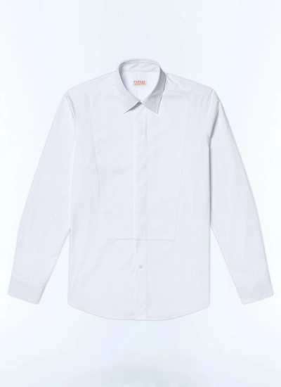 Chemise blanc homme popeline de coton Fursac - H3DRON-E020-01